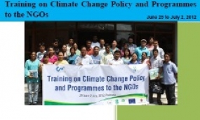 Proceeding: Training on Climate Change Policy and Programmes to the NGOs